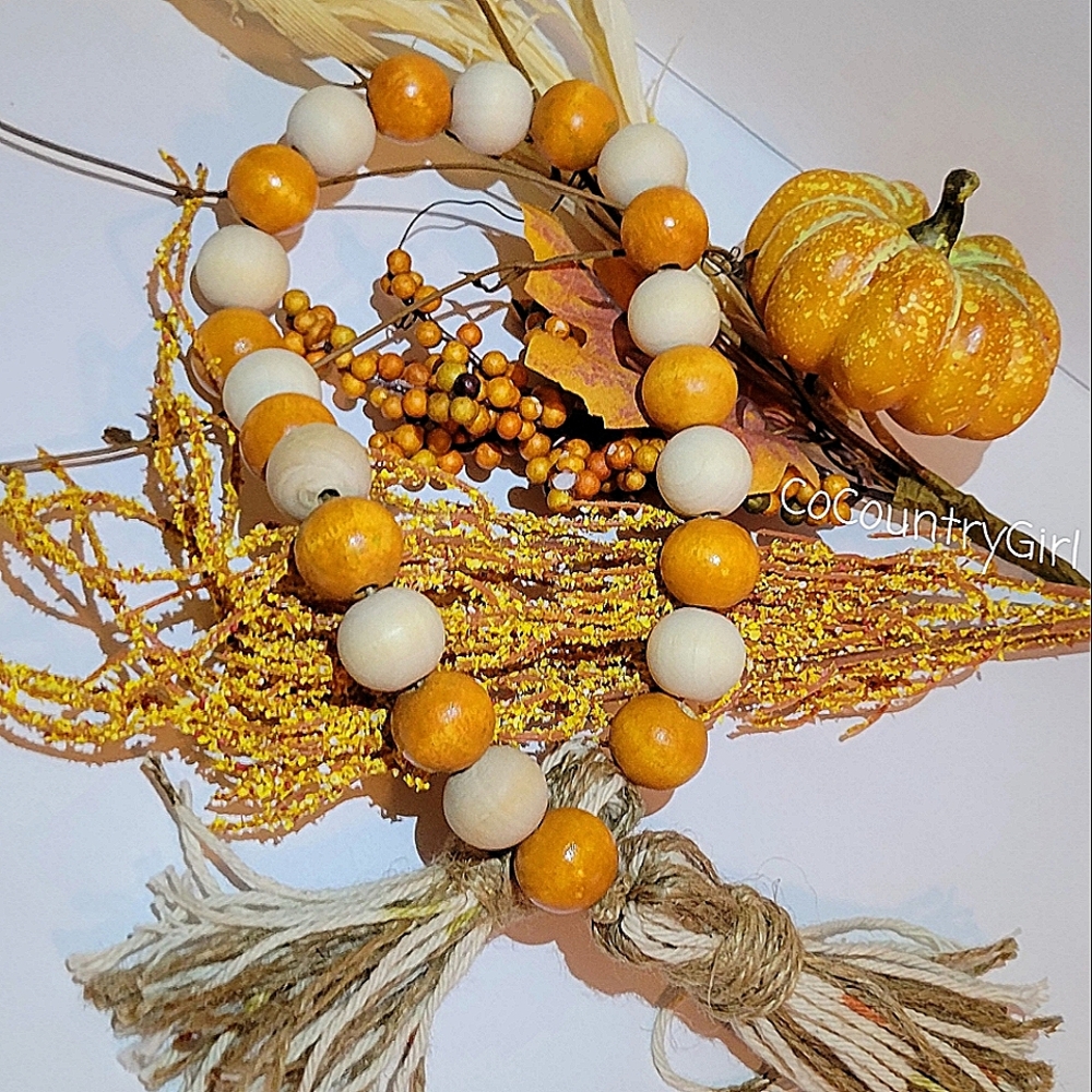 Handpainted Wood Bead Garland
